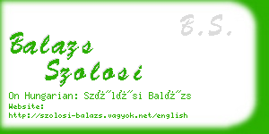 balazs szolosi business card